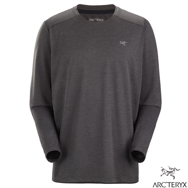 【ARCTERYX 始祖鳥】男 Cormac 快乾長袖圓領衫.T恤.休閒衫.運動上衣/X000007665 雜黑✿30E010
